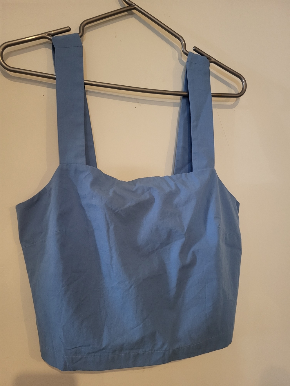 Frank & Oak Blue Square-Neck Tank Top